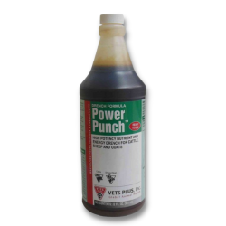 Vets Plus® Power Punch™ Vets Plus®, Power, Punch™, high, energy, product, formulated, vitamins, chelated, minerals, amino, acids, buffers, enzymes, probiotic ,fermentation, products, Administer, cattle, calving, weaning, vaccinating, handling, weather, changes, shipping, receiving, Helps, stimulate, immune, system, providing, natural, elements, needed, boost, energy, stimulates, appetite, aids, digestion