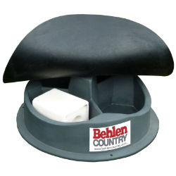 Behlen® Heavy Duty Poly Bull Feeder Behlen®, Heavy, Duty, Poly, Bull, Feeders, livestock, mineral, cow, poly, tough, bulls, easy, small, animals, self-closing, rubber, cover, rain, snow, dirt, three, four, compartments, hold, material