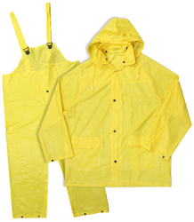 Rain Suit 7040-SD Rain Suit 7040-SD, 2W, Apparel, Rainwear, Heavy weight 20 mm, PVC reinforced rainsuit, Jacket with detachable hood, Storm-fly front, Duracon snaps, Bib overall, Take-up snaps at wrist and ankles,