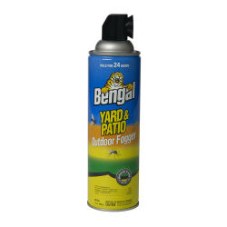 Bengal® Yard & Patio Outdoor Fogger 084865932904, Bengal® Yard & Patio Outdoor Fogger, Bengal, ants, mosquitoes, spiders, flies, gnats, scorpions, moths, insecticide, Kills for 24 hours, kills insects as they land on treated surfaces, screens, outdoor furniture, bushes, Repels Spiders, Quick Knockdown,  Permethrin.