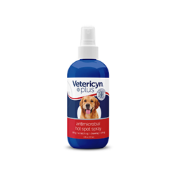 Vetericyn Plus® Hot Spot Spray Vetericyn, Hot, Spot, Spray, canine, med, steroid, antibiotic, free, non, toxic, non-toxic, heal, care, health, ph, neutral, microcyn, no, sting, rain, rot, ear, infection, yeast, rash, cure, aid, treat, effective, quick, long, lasting, durvet, skin, coat, irritation, itch, stop, farm, ranch, pet, vet, supply, supplies, topical, supplement, dog