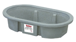 Behlen® Shallow Poly Sheep Tanks Behlen®, Shallow, Poly, Sheep, Tanks, Livestock, Sheep, water, trough, plastic, round, end, stock, tanks, extra, heavy, duty, molded, rim, deep, sidewall, rib, design, additional, strength, One, piece, molded, design, resists, abuse, Easy, tip, poly, tested, -20° F,, corrosion-free, impact, resistant, recyclable, UV, protected, Three, Year, Manufacturer, Warranty, Granite, Gray