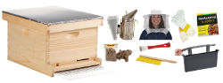 Little Giant® 10-Frame Beginner Hive Kit Little Giant® 10-Frame Beginner Hive Kit, Miller, HIVE10KIT, beekeeping, beekeeping hobbyist, backyard beekeeping, Langstroth hive design, backyard apiary, beekeeping supplies, honey production, beekeeping kit