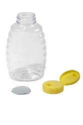 Little Giant® Plastic Honey Jar Little Giant® Plastic Honey Jar, Miller, SKEP16,  beekeeping, beekeeping hobbyist, backyard beekeeping, Langstroth hive design, backyard apiary, beekeeping supplies, honey production, honey jar, BPA-free PETE plastic honey jar, Skep-Style honey jar, squeezable honey jar, BPA-free PETE plastic