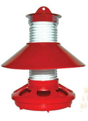 BriteTap® Automatic Chicken & Chick Feeder BriteTap® Automatic Chicken & Chick Feeder, Poultry Supplies, Chicken supplies, ChickenWaterer.com, Durvet, Poultry Feeders, Show supplies, chick feeders, chicken feeders, scratch, meal worms, girt, oyster shells, adult chickens, chick food stays clean, easier than a mason jar feeder, automatic chicken feeder fills from the top,