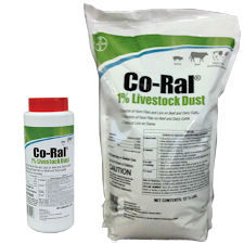 Elanco® Co-Ral 1% Livestock Dust Co-Ral®, 1%, Livestock, Dust, Bayer, Livestock, Fly, Insect, Control, Insecticide, Dust, Coumophos, cattle, direct, animal, use, insecticide, dust, horn, swine, lice, control, dust, bags