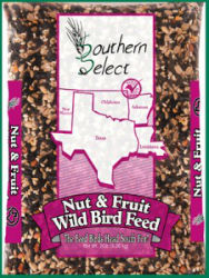 Southern Select Nut & Fruit Wild Bird Feed Southern Select Nut & Fruit Wild Bird Feed, Southern Commodities LLC., wild bird food blends, wild bird seed, Texas Farm bird seed, attract birds,