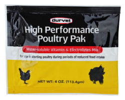 Durvet® High Performance Poultry Pak Durvet®, High, Performance, Poultry, Pak, Chicken, water, soluble, vitamins, electrolytes, chickens