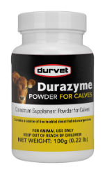 Durvet® Durazyme Powder for Calves Durvet®, Durazyme, Powder, Calves, Livestock, supplement, cow, colostrum, cattle, disease, fighting, cattle, intestinal, infections, enhance, newborn, cattle, appetite, newborn, calve, digestion, Ideal, starting, calves, weak