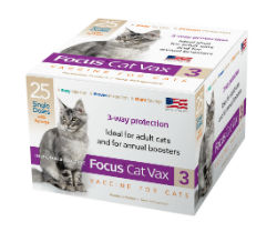 Focus® Cat Vax 3 Focus® Cat Vax 3, Durvet, Pet Supplies, cat supplies, kitten supplies, cat vaccine, cat shots, kitten shots, cat vaccinations