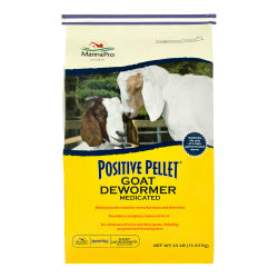 Positive Pellet® Goat Dewormer Positive Pellet® Goat Dewormer, Manna Pro, rumatel wormer, Ruminant wormer, goat wormer, dewormer in complete balanced feed, deworming goat feed