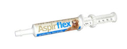 Durvet® Aspir-Flex Dog Durvet®, Aspir-Flex, Dog, gel, indicated, temporary, relief, arthritis, pain, inflammation, anti-inflammatory, antipyretic, fever, reducing, analgesic, pain, reducing, properties, effective, arthritic, signs, proven, clinical, trials, Tested, safe, use, old, dogs, Precise, dosage, aspirin, most, effective, dose, Contains, the potent, OTC, drug, dealers, allowed, sell, Improvement, within, hours, mild, cases, 2, weeks, severe, Palatable, all, natural, liver, flavor, Economical, alternative, prescription, Easy, administer, oral, dial-a-dose, syringe, size, NOT, FOR, CATS