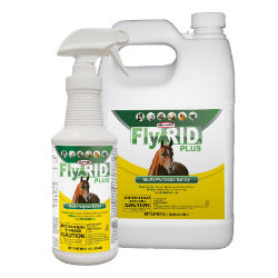 Durvet ® FlyRID™ Plus Spray Durvet ® FlyRID™ Plus Spray, Durvet, flea spray, flea killer, insect spray, multi-purpose insect control, multi-species insect control, permethrin