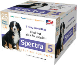 Durvet® Canine Spectra® 5 Canine Spectra® 5, Durvet, Pet Supplies, dog supplies, puppy supplies, puppy shots, dog shots, dog vaccinations, 5 way dog shot