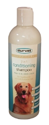 Durvet® Naturals 2 in 1 Conditioning Shampoo Durvet® Naturals 2 in 1 Conditioning Shampoo, Protein shampoo, Cream Conditioner,  Coconut, Lanol, Shea tree butter, Natural lather, cleans, conditions, moisturizes, pleasant scent. Topical, oral, Flea & Tick, oils, pet's skin. Botanical, without soap or detergent, Dogs, Cats, Ferrets, Rabbits