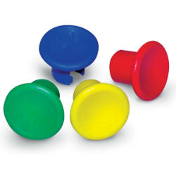 NJ Phillips® Colored Knobs for Repeaters NJ Phillips Colored Knobs for Repeaters, NJ Phillips, NJ Phillips Metal Semi-Automatic Injector, NJ Phillips Plastic Semi-Automatic Injector, Veterinary Supplies, Injectors, repeater syringes,  replacement knobs for syringes, Colored knobs for 25 ml. and 50 ml. repeater syringes,