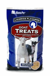 Goat Treats Goat Treats, Manna Pro, nutritional treats for goats, icorice flavor goat treats, nutritious snack for goats