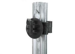 Dare® Pinlock Insulator for T-Posts DARE Pinlock Insulator for T-Posts, DARE Products, Fencing, Electric Fencing, Insulators, fencing supplies, T Posts, 1.25 lb. / ft posts, 1.33 lb./ft. posts, high tensile fencing, large flange insulator, UV resistance fence insulators,