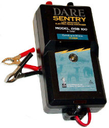 Dare® Sentry Battery Fence Energizer 12 Volt / 25 Acre DSB100 (DC) DARE Sentry Battery Fence Energizer 12 Volt / 25 Acre DSB100, Dare Products, Ranch Supplies, Farm Supplies, Electric fencing, electric fencer, electric fence power