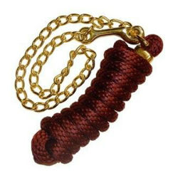 Valhoma® Lead Rope with Brass Chain Valhoma®, Lead, Rope, Brass, Chain, Equine, Horse, Supplies, tack, ropes