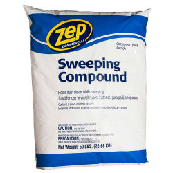 Zep® Sweeping Compound Zep®, Sweeping, Compound, Commercial, Floor, hold, down, dust, while, sweeping, reduce, risk, inhalation, non-toxic, compond, oil-based, warehouses, stores, garages