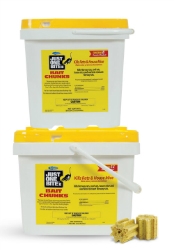 Just One Bite® II Chunks Just One Bite® II Chunks, Farnam, Central Life Sciences, mouse bait, rat bait, mouse killer, rat killer, Bromadiolone, second-generation anti-coagulant rodenticide, one feeding mouse bait, roof rat killer, mouse bait for Norway rats, house mice bait, indoor and outdoor rat bait, house mouse control, EPA Risk Mitigation Compliant
