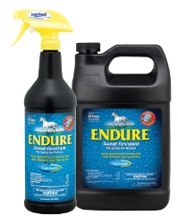 Endure® Sweat-Resistant Fly Spray Endure®, Sweat, Resistant, Fly, Spray, Equine, horse, mare, stallion,. foal, colt, Control, spray, Farnam, effective, sweat, off, Provides, 14, days, fly, control, protects, against, biting, nuisance, flies, gnats, deer, ticks, lice, repellency, quick, knockdown, mosquitoes, RepeLock®, formulation, exclusive, conditioner, binds, hair, shaft, locking, in, unique, formula, stays, active, wet, conditions