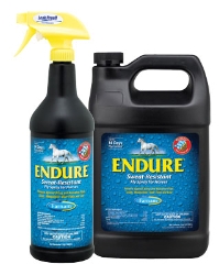 Farnam® Endure Sweat-Resistant Fly Spray Endure®, Sweat, Resistant, Fly, Spray, Equine, horse, mare, stallion,. foal, colt, Control, spray, Farnam, effective, sweat, off, Provides, 14, days, fly, control, protects, against, biting, nuisance, flies, gnats, deer, ticks, lice, repellency, quick, knockdown, mosquitoes, RepeLock®, formulation, exclusive, conditioner, binds, hair, shaft, locking, in, unique, formula, stays, active, wet, conditions