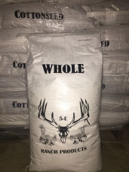 5-E  Whole CottonSeed 5-E,  Whole, Cotton, Seed, Hunting, Deer, Feeder, Supplies, Feeding, whitetail, wild, exotic, game, supplemental, food, maintaining, physical, health, herd, effective, improving, body, condition, bucks, rut, high, protein, fat, post-rut, weight, back, on, rapidly, meaning, antler, growth, months, annual, fawn, production, complete, ration, whitetail, deer, 40, lb, bag