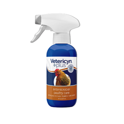 Vetericyn® Plus Poultry Care Vetericyn®, Plus, Poultry, Care, Innovacyn, poultry, wound, cleanser, hypochlorous, technology, cleaning, cuts, abrasions, pecking, sores, scratches, non-burning, wound, cleanser, non-stinging, adult, birds, hatchlings, chicks, chicken, duck, peacock, quinea, fowl, turkey, quail