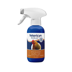 Vetericyn Plus® Poultry Care Vetericyn®, Plus, Poultry, Care, Innovacyn, poultry, wound, cleanser, hypochlorous, technology, cleaning, cuts, abrasions, pecking, sores, scratches, non-burning, wound, cleanser, non-stinging, adult, birds, hatchlings, chicks, chicken, duck, peacock, quinea, fowl, turkey, quail