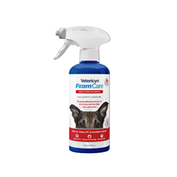 Vetericyn® FoamCare™ Shampoo - Medicated Vetericyn®, Foam, Care™, Shampoo, Medicated, Innovacyn, Pet, supplies, dog, shampoo, optimal, skin, coat, health, non-irritating, pH, optimized, Anti-inflammatory, Anti-allergenic, Skin, conditioning, natural, immune, system, dermatological, disorders, alleviate, manage, ailments, relieving, itchy, dry, scaling, irritated,  treats, psoriasis, seborrheic, dermatitis