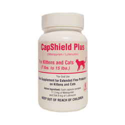 RXJ© CapShield Plus Feline (Capsule) Capstar, CapShield Plus Feline, RXJ, nitenpyram supplement, Lufenuron supplement, flea killer, fast flea killer, flea killer tablet, Pet Supplies, cat supplies, monthly flea pill, flea preventative,