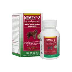 Nemex®-2 Liquid Dewormer Nemex, 2, Liquid, Dewormer, Zoetis, Pet, Supplies, supply, dog, canine, wormer, Toxocara, canis, de-wormer, roundworm, hookworm, Pyrantel, Pamoate, pup, palatable, treat, aid, kill, remove, formula, med, vet, supplement, vaccine, topical, health, care, effective, quick, long, lasting