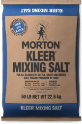 MORTON® Kleer® Fine Mixing Salt MORTON® Kleer® Fine Mixing Salt, Livestock supplies, equine supplies, horse supplies, mixing salft for animal feed
