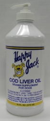 Happy Jack® Cod Liver Oil Happy Jack®, Cod, Liver, Oil, U.S.P., human, type, oil, A, D, potency, twice, oils, Mixed, feed, growing, pups