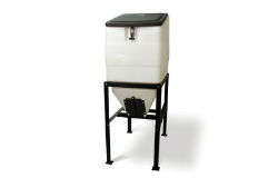 High Country™ Feed Bin with Stand High, Country™, Feed, Bin, Stand, Plastics, Livestock, Equine, Pet, Supplies, feed, storage, wood, pellet, large, 270, lb, capacity