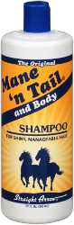 The Original Mane ‘n Tail® Shampoo Original, Mane, ‘n, Tail®, Shampoo, Straight, Arrow, Equine, Horse, grooming, formula, high, lathering, cleansing, agents, fortified, moisturizers, emollients, Rich, fragrant, lather, down, skin, cleansing, action, dirt, debris, coat, without, stripping, natural, oils, gentle, pH, balanced, formula, provides, optimum, body, shine, manageability, Micro-enriched, protein, formula, fortified, moisturizers, emollients, condition, leaving, coat,  soft, shiny, Regular, use, enhances, coat, health, appearance