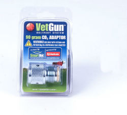 VetCap® VetGun™ CO² 90 gm Adapter VetGun™ CO² 90 gm Adapter,  Agrilabs, SmartVet™, AiM-L™ VetCaps, CO² propellant, cattle raisers, cattle producers, fly control delivery system