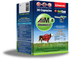 VetCap® VetGun™ AiM-A Capsules Agri-Labs®, VetGun™, Capsules, AiM-A, Abamectin™, VetCaps, Smart, Vet, Vet, Cap, Livestock, supplies, fly, control, formula, macrocyclic, lactone, family, EPA-registered, insecticide, beef, cattle, non-lactating, dairy, no-stress, horn, flies, resistance
