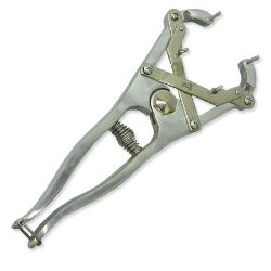 Ideal® Metal Premium Band Castrator Ideal® Metal Premium Band Castrator, Neogen, Veterinary Supplies, animal castration, durable castrator, castrating lambs, calves, goats, quick animal castration, ease castation, castration with no open wounds, band castrator for one man operation, Aluminum castrator, castrating bands, castrating bander