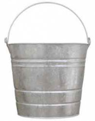 Omega® Galvanized Bucket Omega®, Galvanized, Bucket, metal, hot, dipped, 100%, recyclable, pail, 10, quart