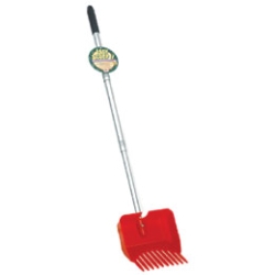 Pet Lodge® Easy Scoop II Pet Lodge™, Easy, Scoop, II, poop, scooping, business, lightweight, aluminum, handle, telescopes, 42, inch, 22, use, storage, polycarbonate, basket, sides, prevent, spills, specially, angled, tines, scooping, easy, Tough, durable, built, 5, inch, deep, 7.25, wide