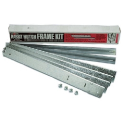 Pet Lodge® Rabbit Hutch Frame Kit Pet Lodge™, Rabbit, Hutch, Frame, Kit, Miller, Manufacturing, Mfg, cage, home, small, animal, suspends, dropping, pan, slide, out, easier, cleaning, conserves, space, stacked, four, high, legs, two, pan, rails, sets, bolts, washers, nuts, 23.5, inch, long, 2.1875, wide, rust, resistant, heavy, gauge, galvanized, steel, Straight, blade, screwdriver, 7/16, wrenches