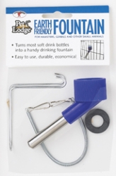 Pet Lodge® Earth Friendly Fount Pet Lodge™, Earth, Friendly, Fount, Converts, standard, plastic, beverage, bottle, handy, watering, device, small, animals, screw, Fountain, nozzle, wire, hutch, hanger, durable, economical, 1.25, inch, long, 5.5, wide, 7, high