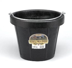 Little Giant® DuraFlex Round Rubber Pails Little Giant®, DuraFlex, Round, Rubber, Pails, buckets, pans, tubs, crush, proof, crack, proof, freeze, outside, year, round, Molded, finest, corded, rubber, market, pliability, strength, heavy, duty, steel, handle, rugged, eyelet, handle, Approximate, 12.5, inch, diameter, 10.5, high, holds, 12, quarts, 3, gallons, 15, 12.5, 18, 4.5