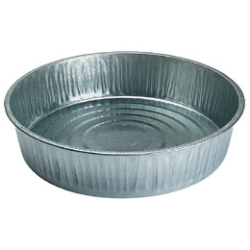 Little Giant® Galvanized Pan Little Giant®, Galvanized, Pan, all-purpose, utility, heavy-gauge, galvanized, steel, Rust-resistant, outdoor, use, feed, automotive, oil, 16.25, inch, diameter, 3.75, high, holds, 13, quarts, 3.25, gallons