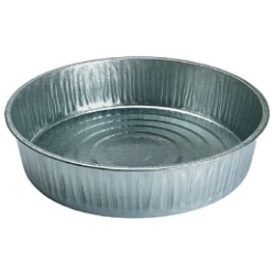 Little Giant® Galvanized Pan Little Giant®, Galvanized, Pan, all-purpose, utility, heavy-gauge, galvanized, steel, Rust-resistant, outdoor, use, feed, automotive, oil, 16.25, inch, diameter, 3.75, high, holds, 13, quarts, 3.25, gallons