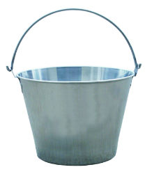 Stainless Steel Pail Stainless Steel Pail, Miller Manufacturing, Rugged pail, durable pail, easy to clean pail, Seamless pail, livestock bucket, multi-purose bucket, rust resistant pail, horse pail, equine pail, feeding pail, water bucket, farm pail, barn bucket
