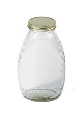 Miller Mfg® Glass Honey Jar Little Giant® Glass Honey Jar, Miller, HJAR16, HJAR32, beekeeping, beekeeping hobbyist, backyard beekeeping, Langstroth hive design, backyard apiary, beekeeping supplies, honey production, traditional skep design, label ready honey jar, honey jar with Airtight lid, 16 oz glass honey jar, 32 oz glass honey jar
